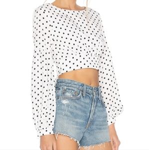 Superdown Yasmin Tie Back Crop Top (Revolve)